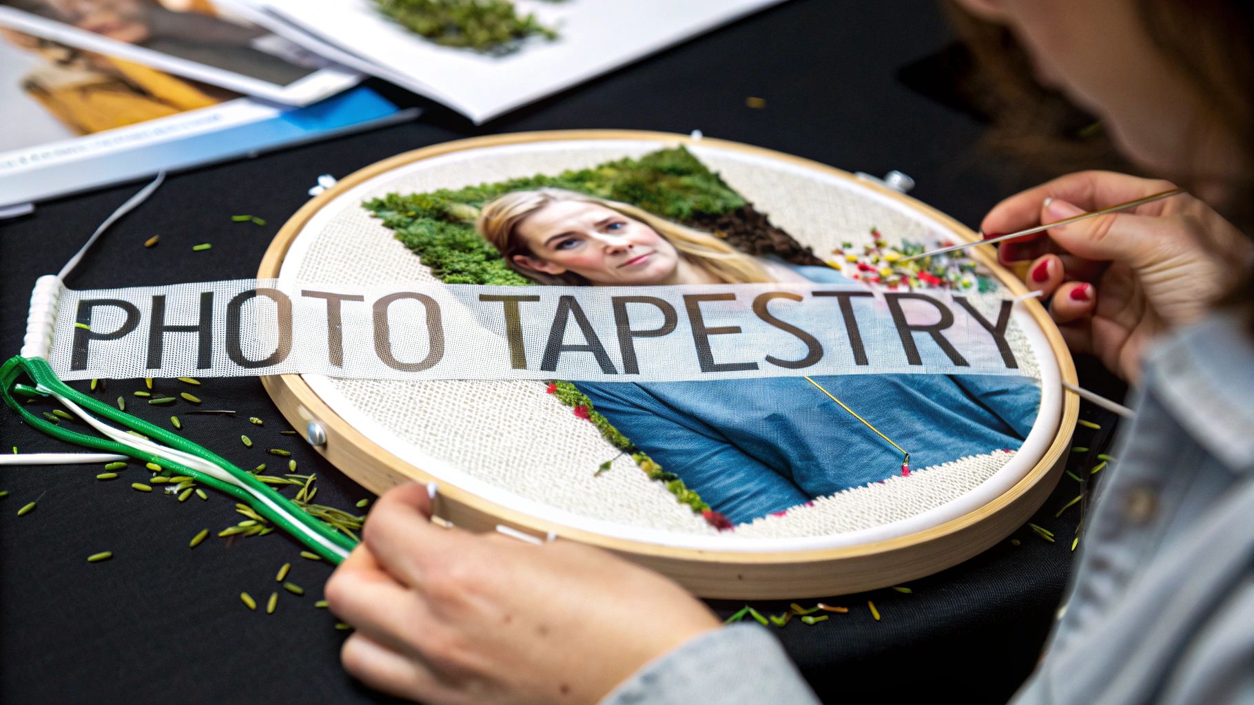 Beautiful view of Tapestries Cross Hatch Embroidery Technique
