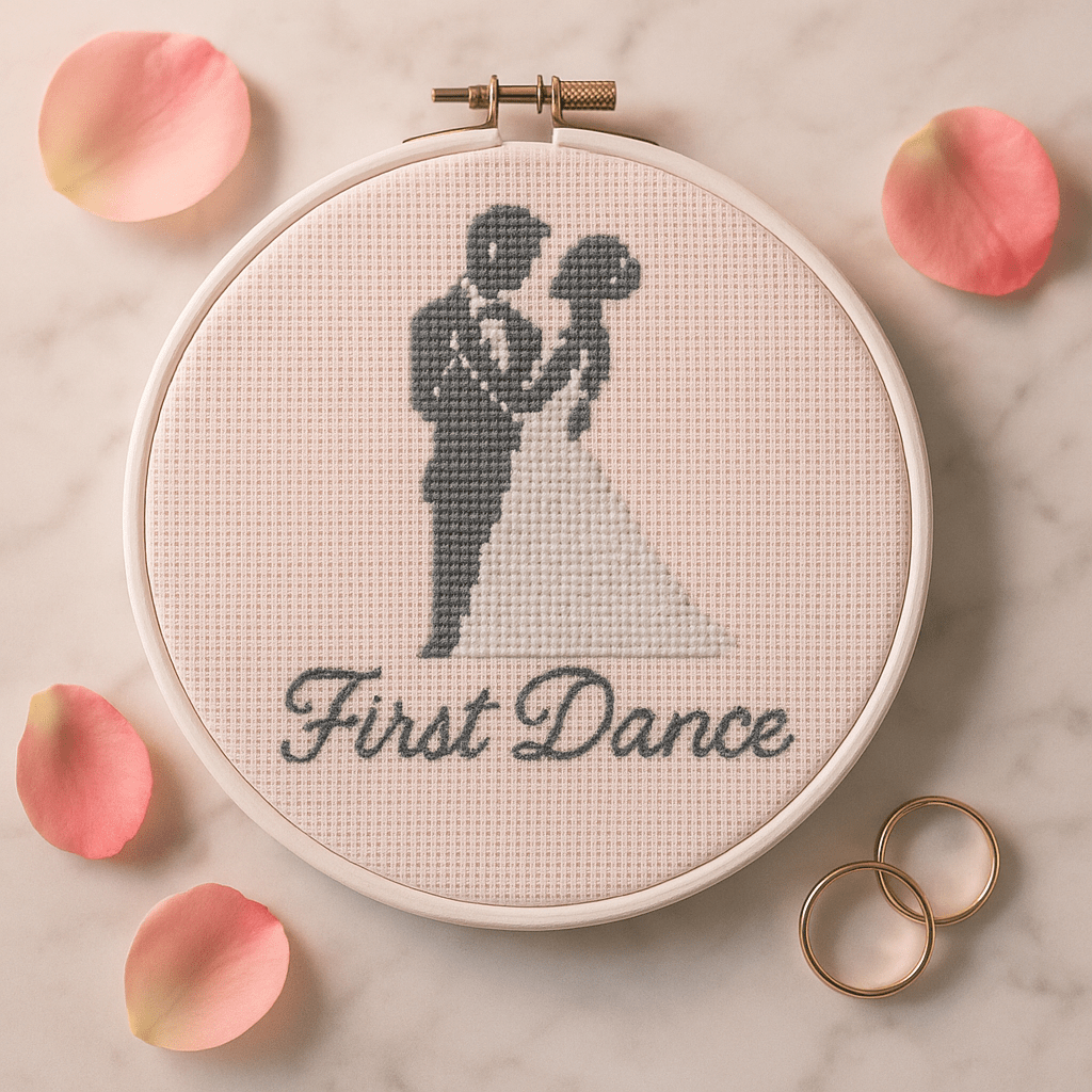 Wedding First Dance Cross Stitch Kit - Cross Stitched