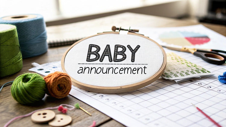 Baby Announcement Cross Stitch A Modern Guide - Cross Stitched