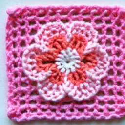 Blooming Flower Crochet Square Pattern - A Free Crochet Pattern - Cross Stitched