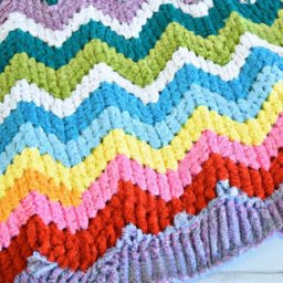 Colorful Chevron Blanket Pattern - A Free Crochet Pattern - Cross Stitched