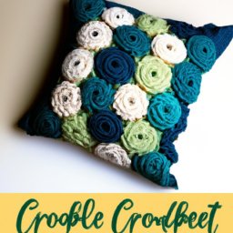 Crochet Bobble Pillow Cover Pattern - A Free Crochet Pattern - Cross Stitched