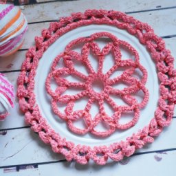 Crochet Round Potholder Free Pattern - A Free Crochet Pattern - Cross Stitched