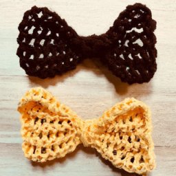 Easy Yarn Crochet Bow Ties Pattern - A Free Crochet Pattern - Cross Stitched