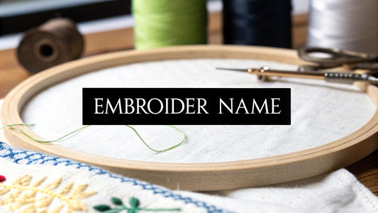How to Embroider a Name by Hand - Cross Stitched