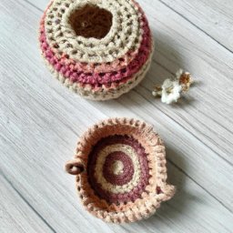 Mini Basket Crochet Pattern - A Free Crochet Pattern - Cross Stitched