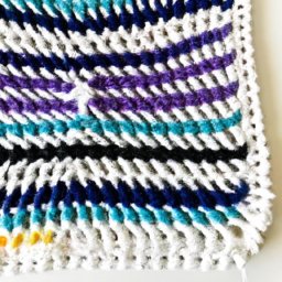 Modern Striped Dishcloth Pattern - A Free Crochet Pattern - Cross Stitched