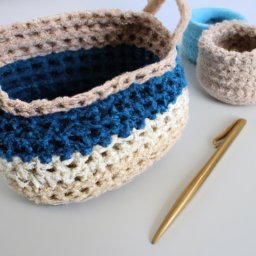 Simple Crochet Basket Pattern - A Free Crochet Pattern - Cross Stitched