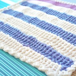 Simple Striped Crochet Blanket Pattern - A Free Crochet Pattern - Cross Stitched