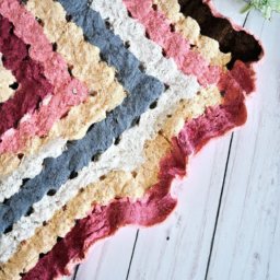 The Wonders Chevron Crochet Blanket Pattern - A Free Crochet Pattern - Cross Stitched