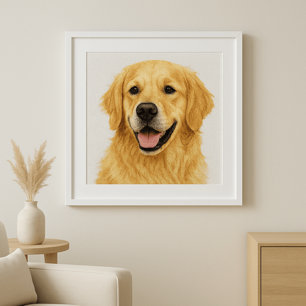 Custom Cross Stitch Kit - Preview Your Design - Cross Stitched