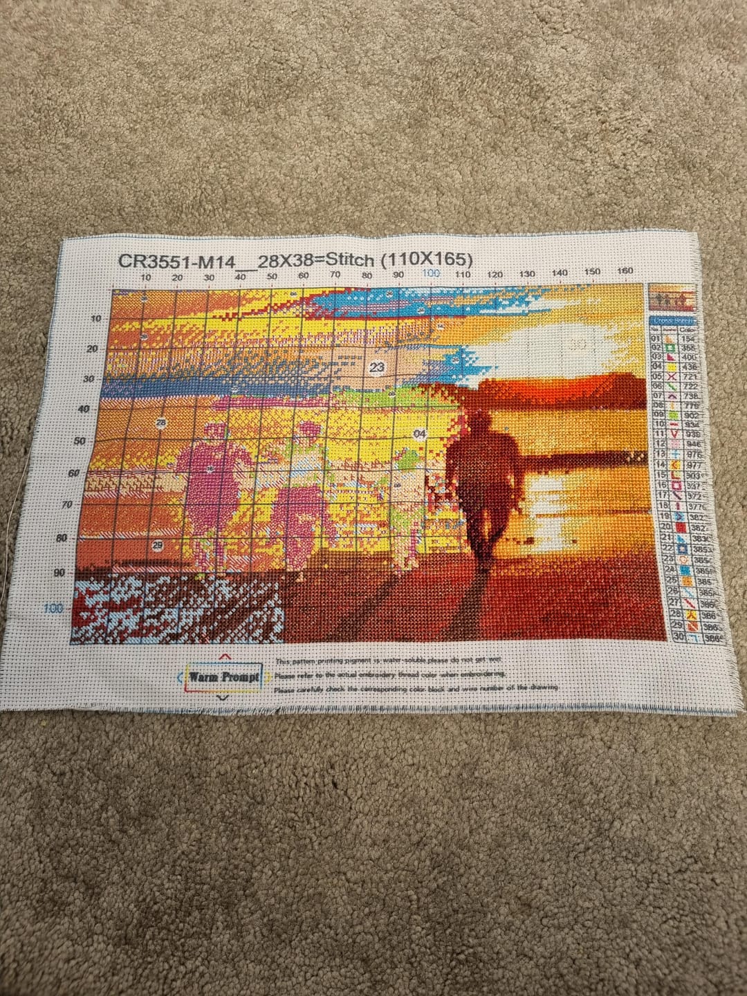 Custom Cross Stitch Kit - Preview Your Design - Cross Stitched