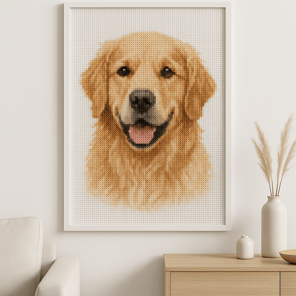 Custom Cross Stitch Tapestry Kit | Just Upload Your Photo! - Cross Stitched