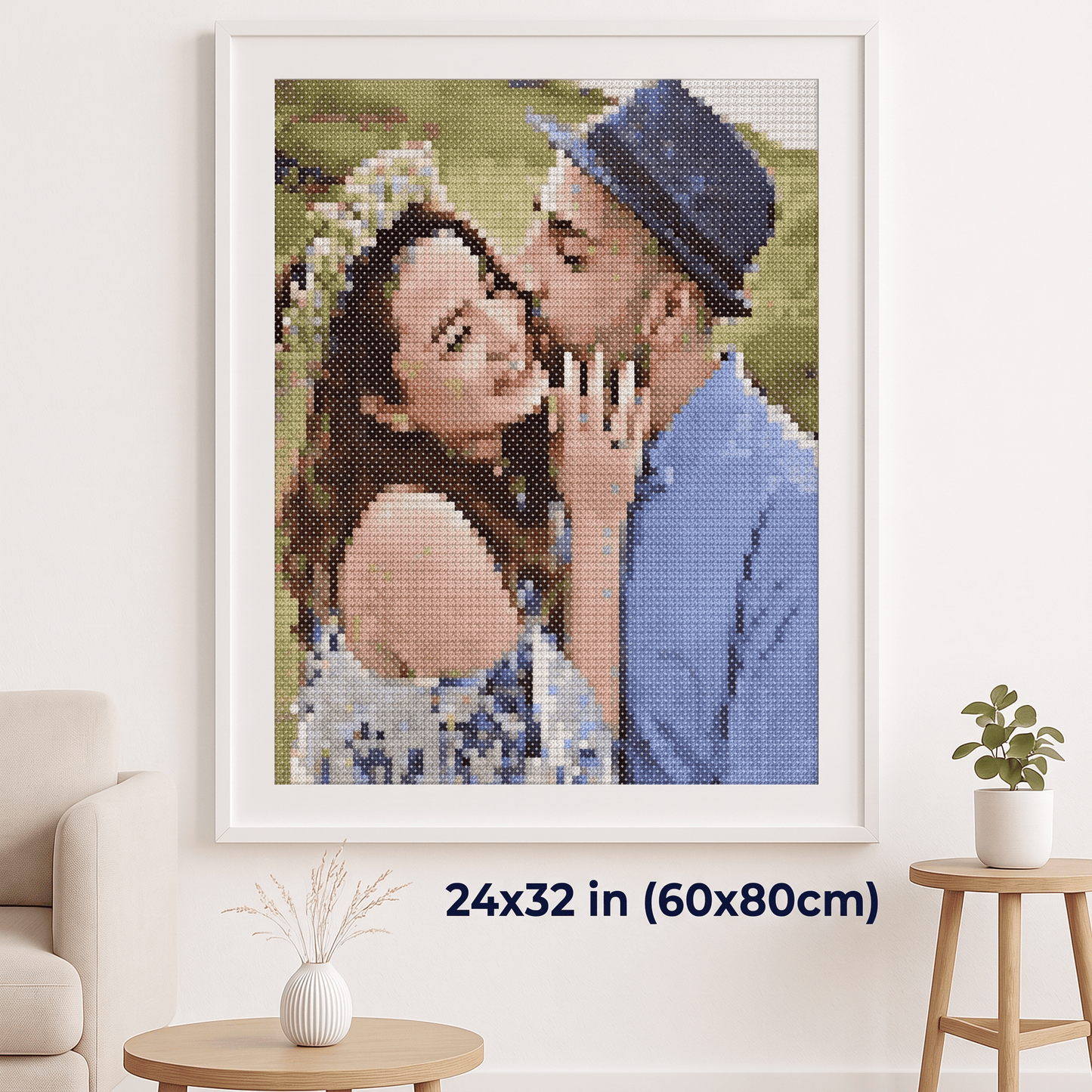 Custom Cross Stitch Tapestry Kit | Just Upload Your Photo! - Cross Stitched