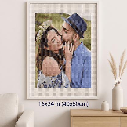 Custom Cross Stitch Tapestry Kit | Just Upload Your Photo! - Cross Stitched