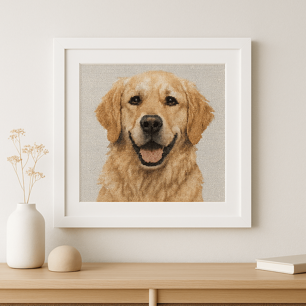 Custom Cross Stitch Tapestry Kit | Just Upload Your Photo! - Cross Stitched