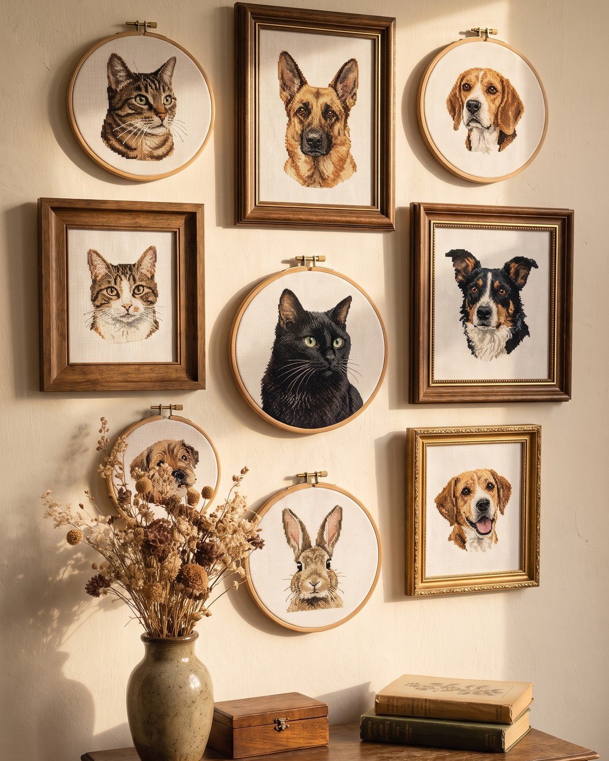 Custom Pet Cross Stitch Tapestry Kit | Just Upload Your Own Photo! - Cross Stitched