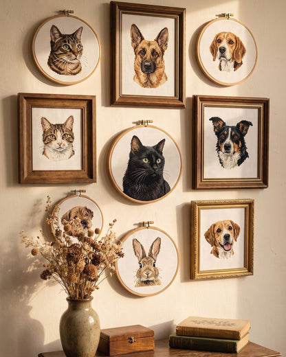 Custom Pet Cross Stitch Tapestry Kit | Just Upload Your Own Photo! - Cross Stitched