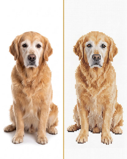 Custom Pet Cross Stitch Tapestry Kit | Just Upload Your Own Photo! - Cross Stitched