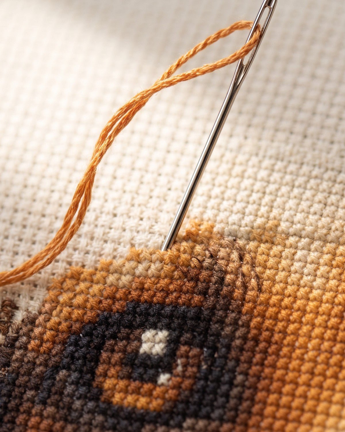 Custom Pet Cross Stitch Tapestry Kit | Just Upload Your Own Photo! - Cross Stitched