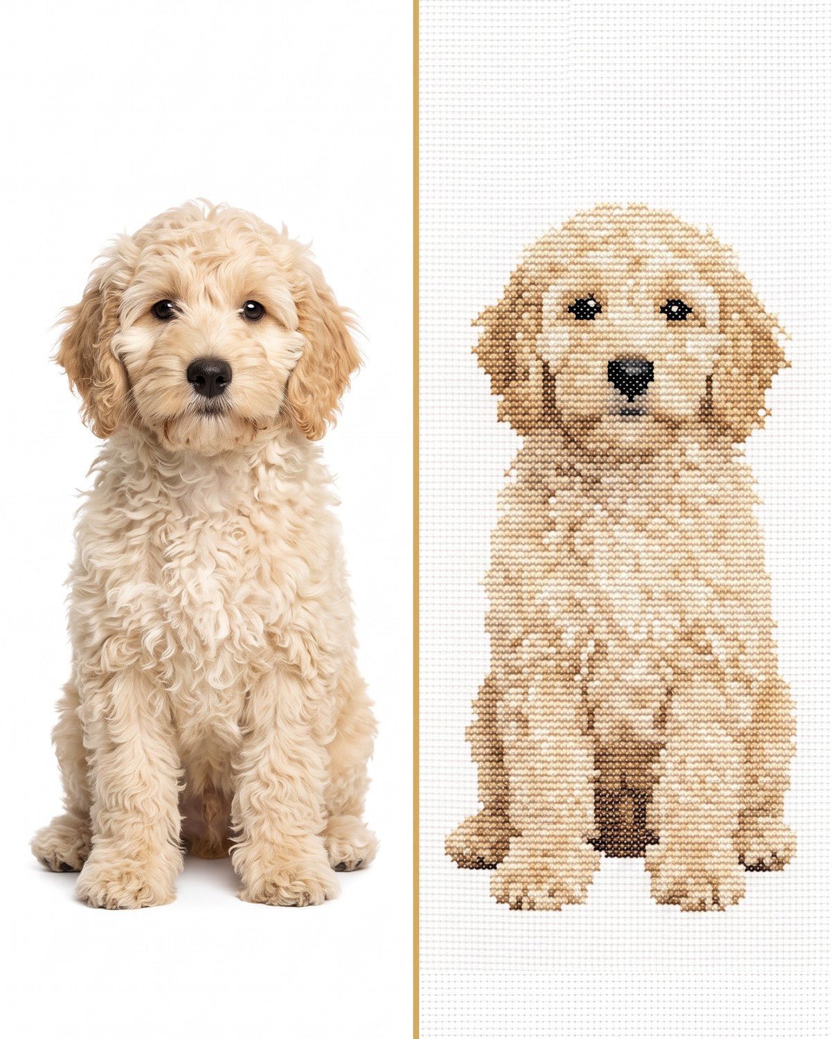 Custom Pet Cross Stitch Tapestry Kit | Just Upload Your Own Photo! - Cross Stitched