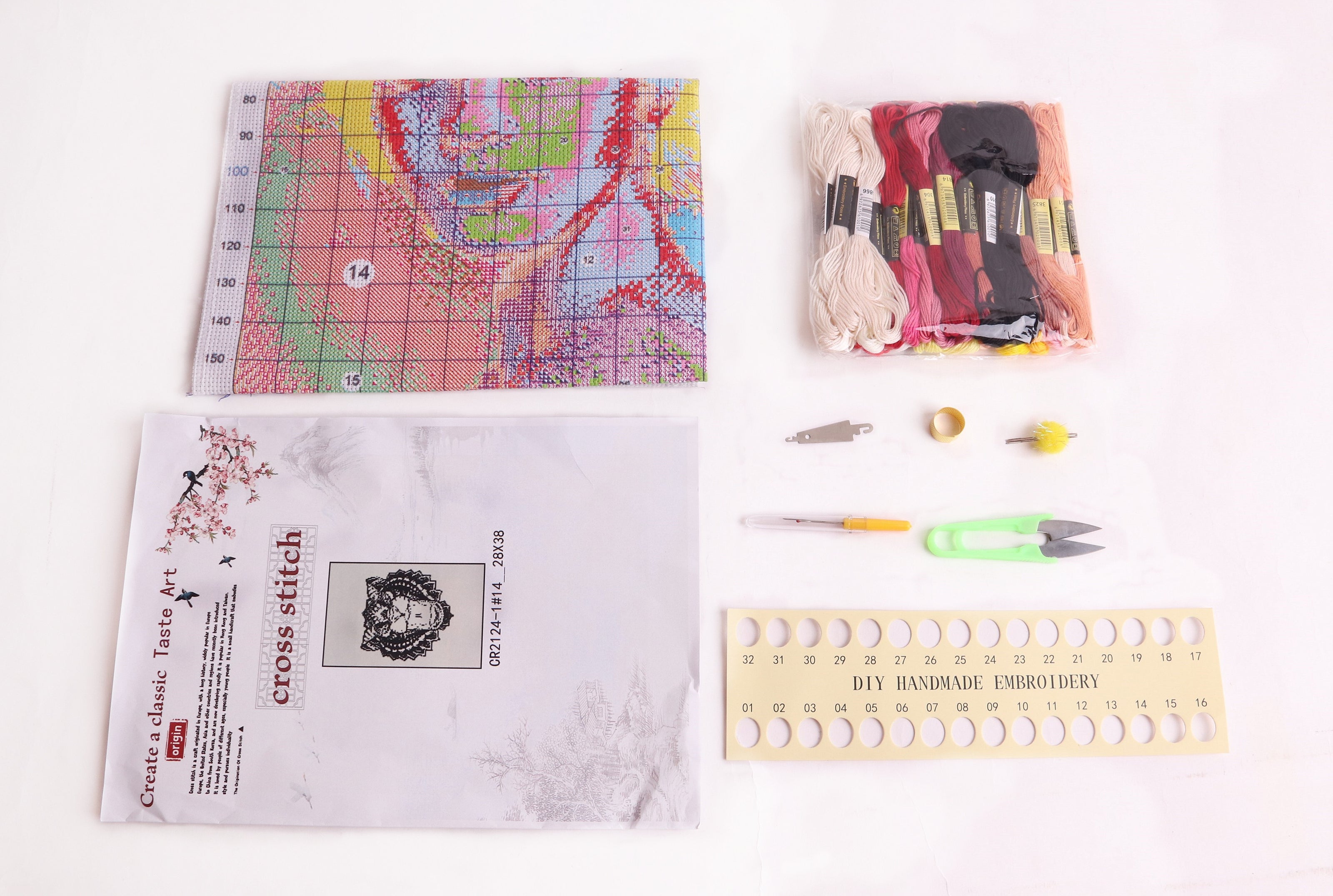 A cross stitch & embroidery kit
