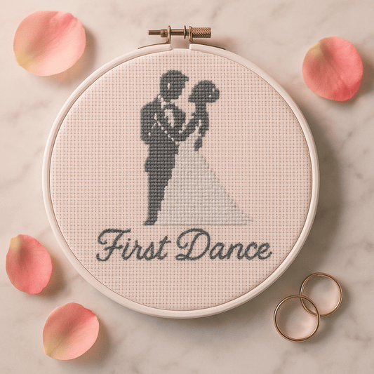 Wedding First Dance Cross Stitch Kit - Cross Stitched