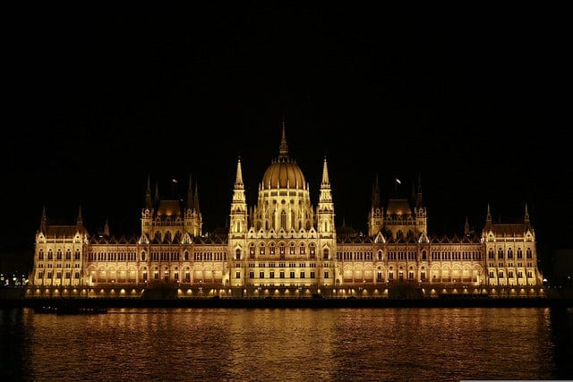 Budapest Hungary Parliament Cross Stitch Kit - Cross Stitched