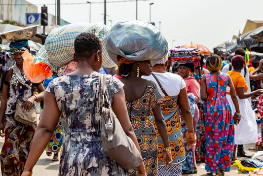 Cross Stitch | Abidjan - People Walking During Daytime - Cross Stitched