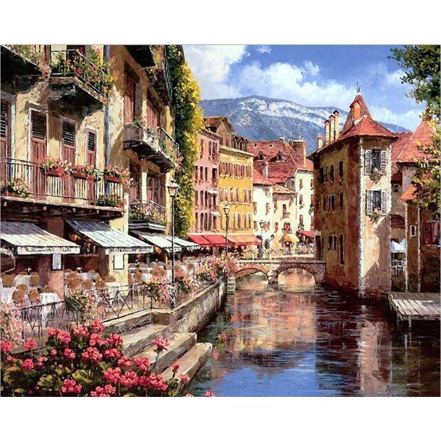 Cross Stitch | Annecy Lake - Cross Stitched