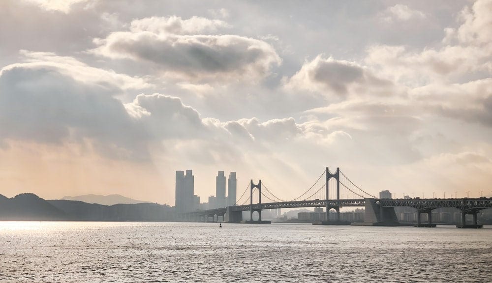 Cross Stitch | Busan - Oakland Bay Bridge, San Francisco During Daytime - Cross Stitched