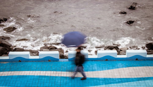 Cross Stitch | Busan - People In Swimming Pool During Daytime - Cross Stitched