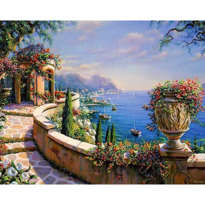 Cross Stitch | Capri Terrace - Cross Stitched