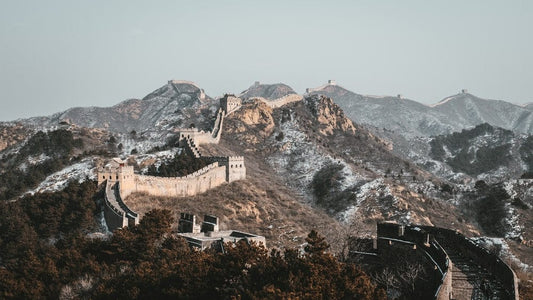 Cross Stitch | Chengde - White And Brown Concrete Building Near Mountain During Daytime - Cross Stitched