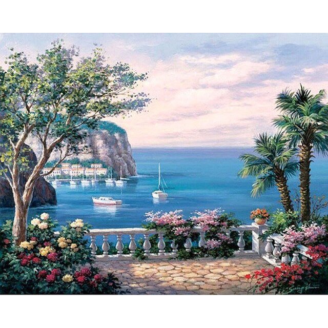 Cross Stitch | Costa Del Sol - Cross Stitched