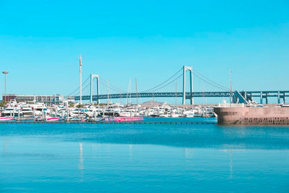 Cross Stitch | Dalian - White Boat On Sea Near Bridge During Daytime - Cross Stitched