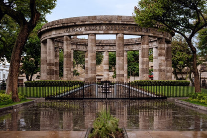 Cross Stitch | Guadalajara - Brown Memorial Near Trees - Cross Stitched