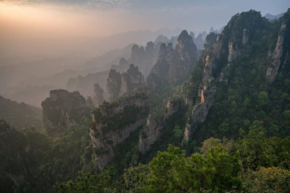 Cross Stitch | Huaihua - Aerial View Of Mountains - Cross Stitched