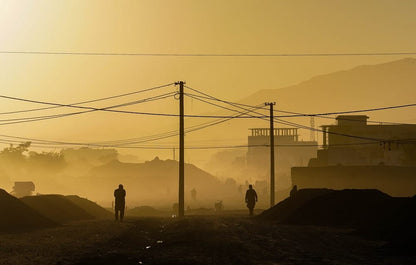 Cross Stitch | Kabul - Silhouette Of Person Standing On Hill During Daytime - Cross Stitched