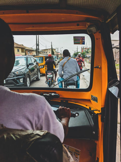 Cross Stitch | Lagos - Yellow And Black Vehicle - Cross Stitched