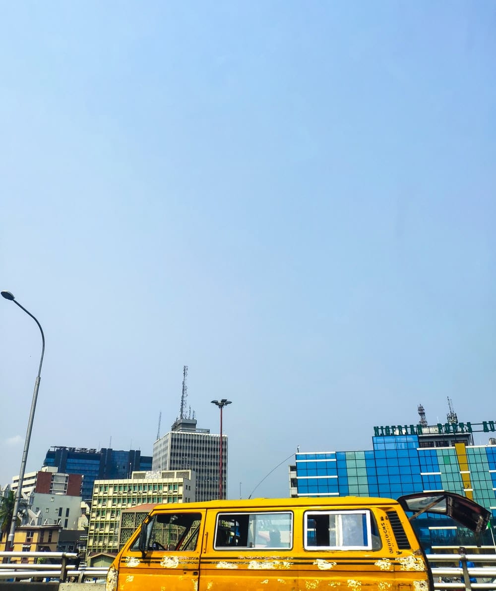 Cross Stitch | Lagos - Yellow Vehicle - Cross Stitched