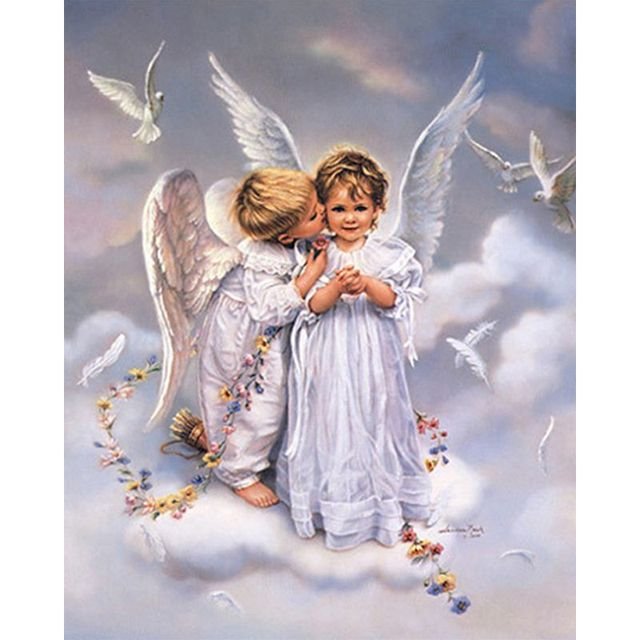 Cross Stitch | Love Angels - Cross Stitched