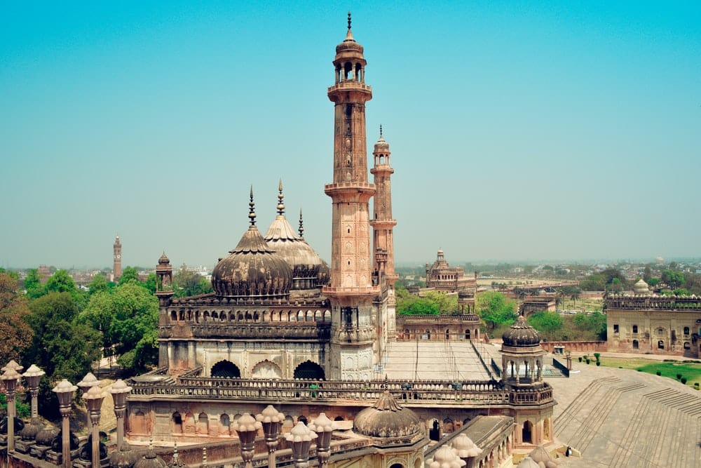 Cross Stitch | Lucknow - Gray Concrete Mosque - Cross Stitched