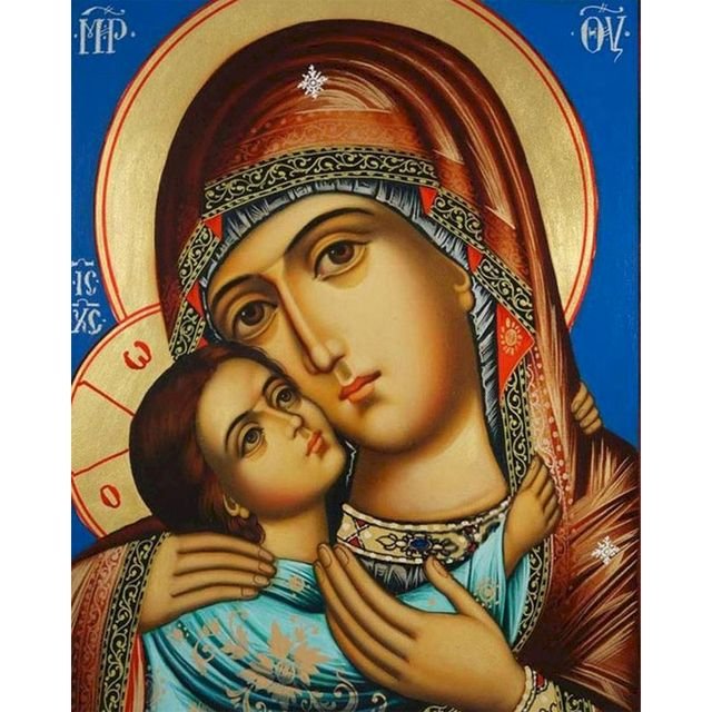 Cross Stitch | Madonna and Child - Cross Stitched