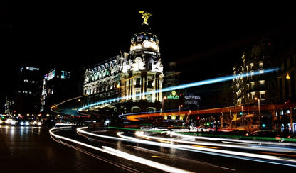 Cross Stitch | Madrid - Time Lapse Photography Of Cars - Cross Stitched