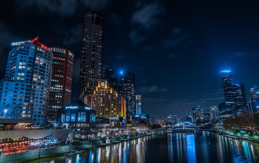 Cross Stitch | Melbourne - Body Of Water Near High-Rise Buildings - Cross Stitched