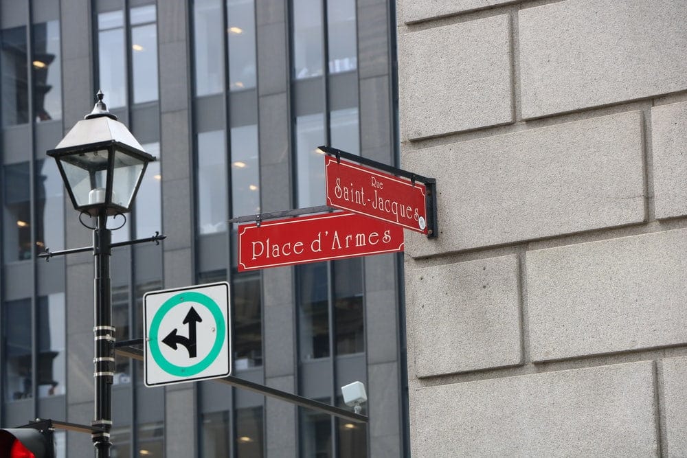 Cross Stitch | Montréal - Saint-Jacques Beside Place D' Armcs Signages - Cross Stitched