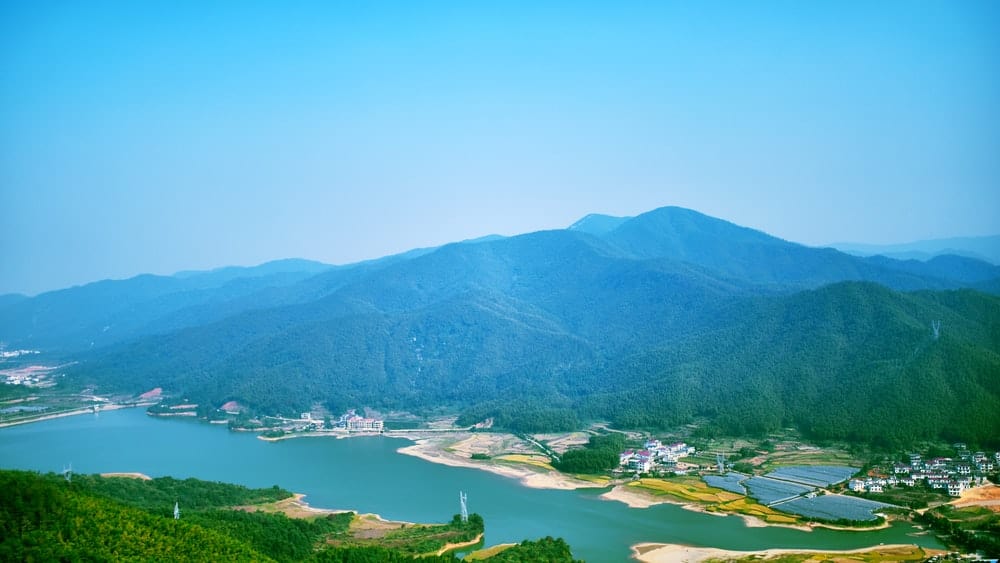 Cross Stitch | Nanchang - Aerial View Of River - Cross Stitched