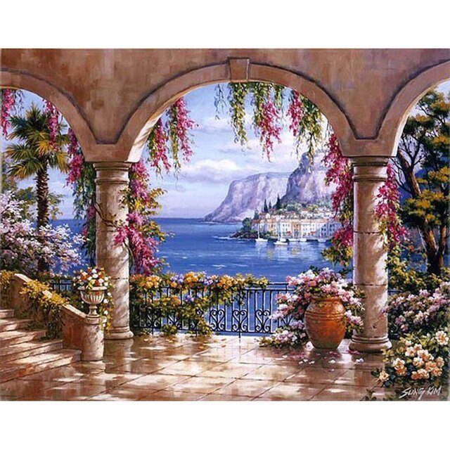 Cross Stitch | Paradise Palace - Cross Stitched