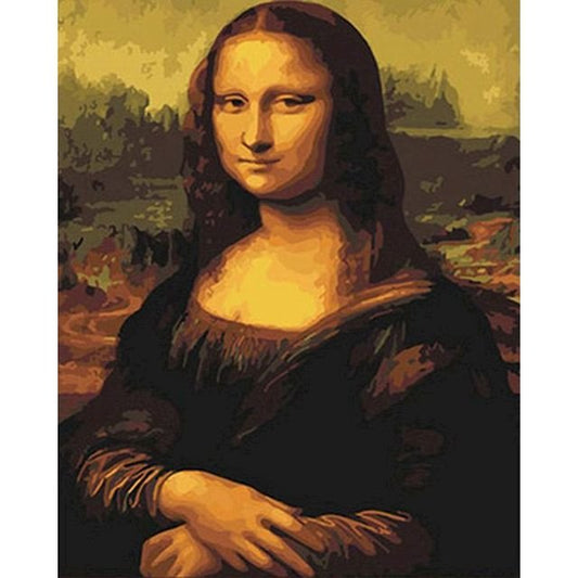 Cross Stitch | Portrait of Mona Lisa - Cross Stitched